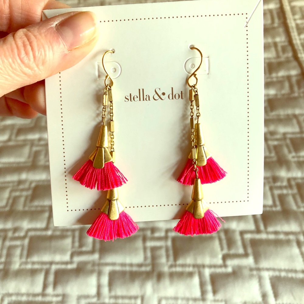 Stella and Dot tassel earrings.